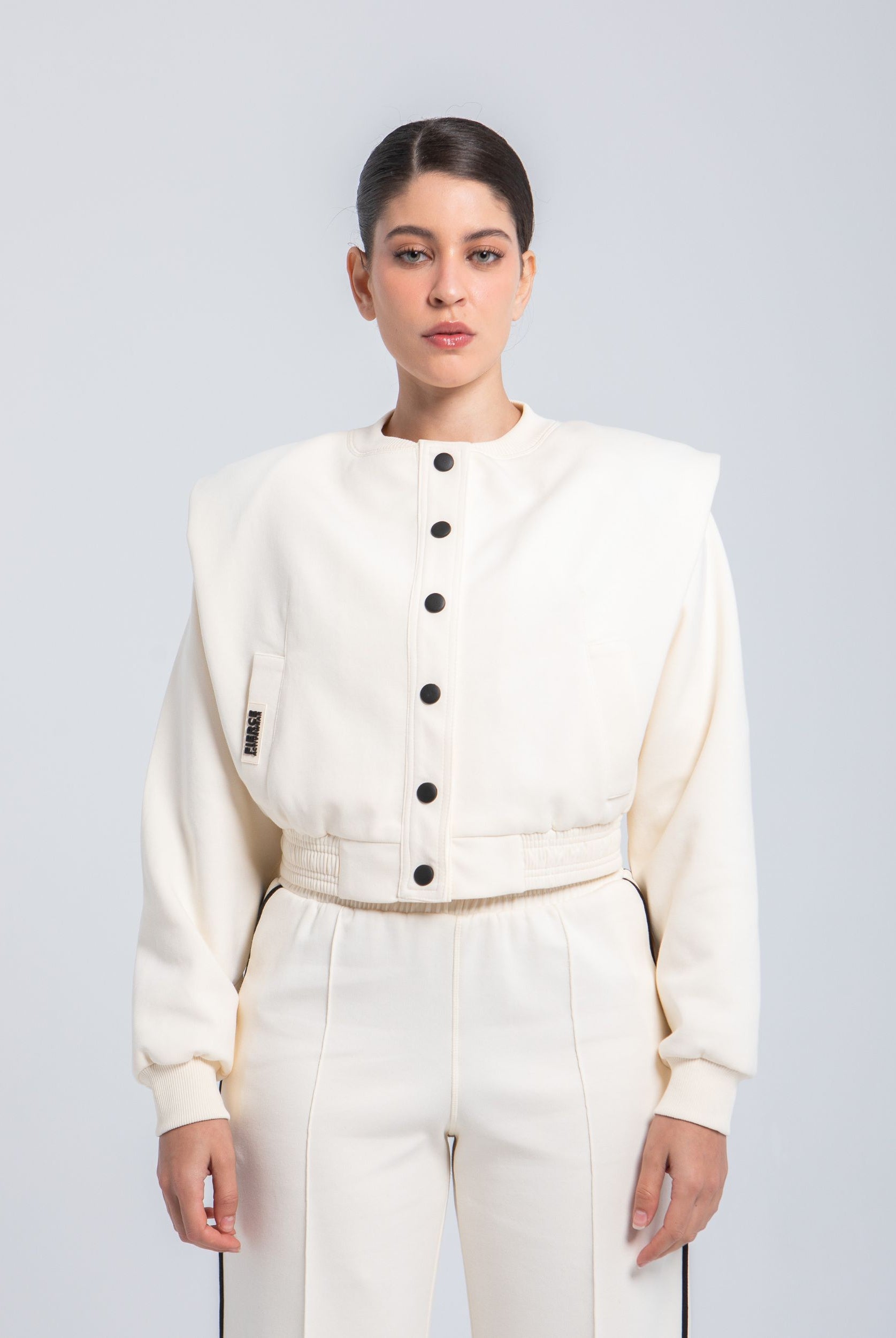 Elite Structured Jacket off white front view