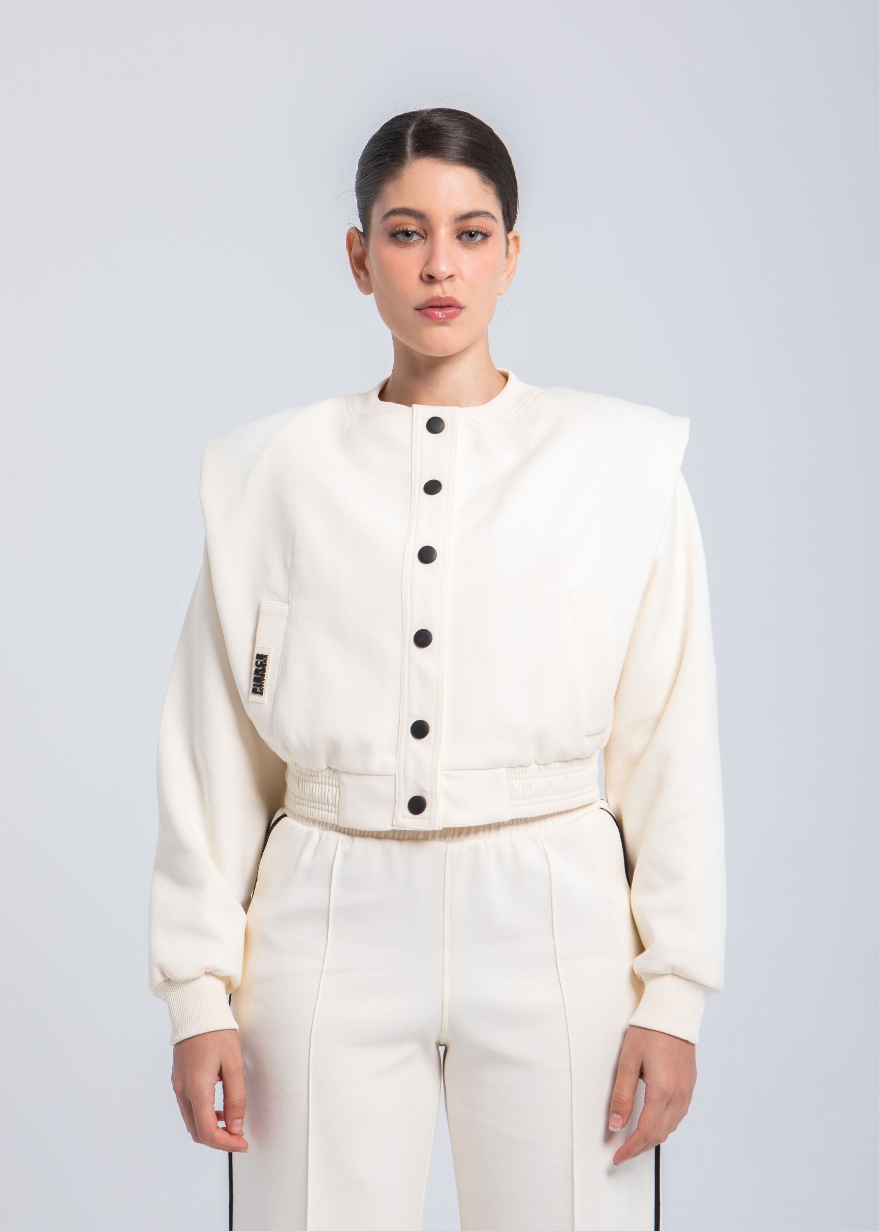 Elite Structured Jacket off white front view