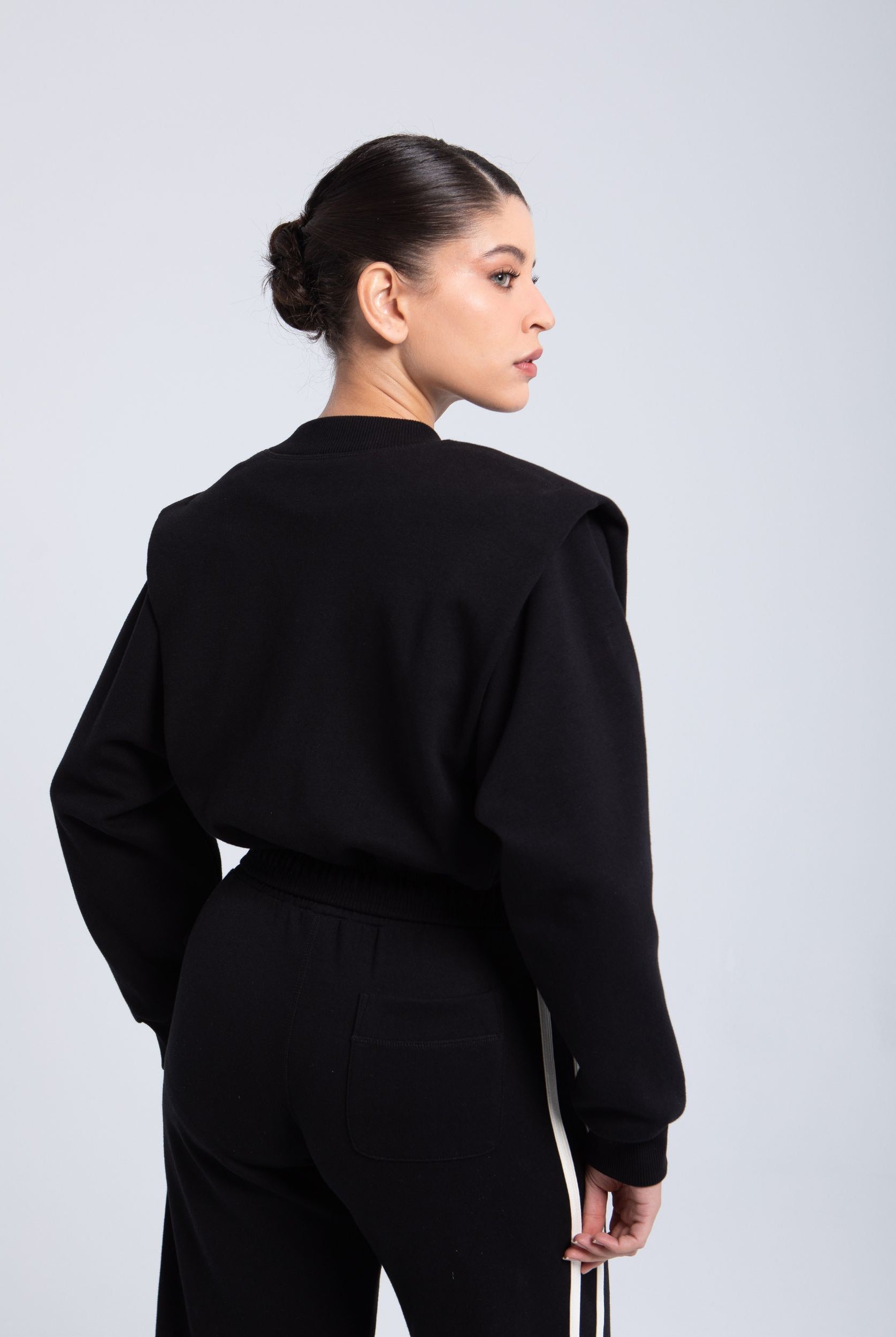 Elite Structured Jacket jet black back view