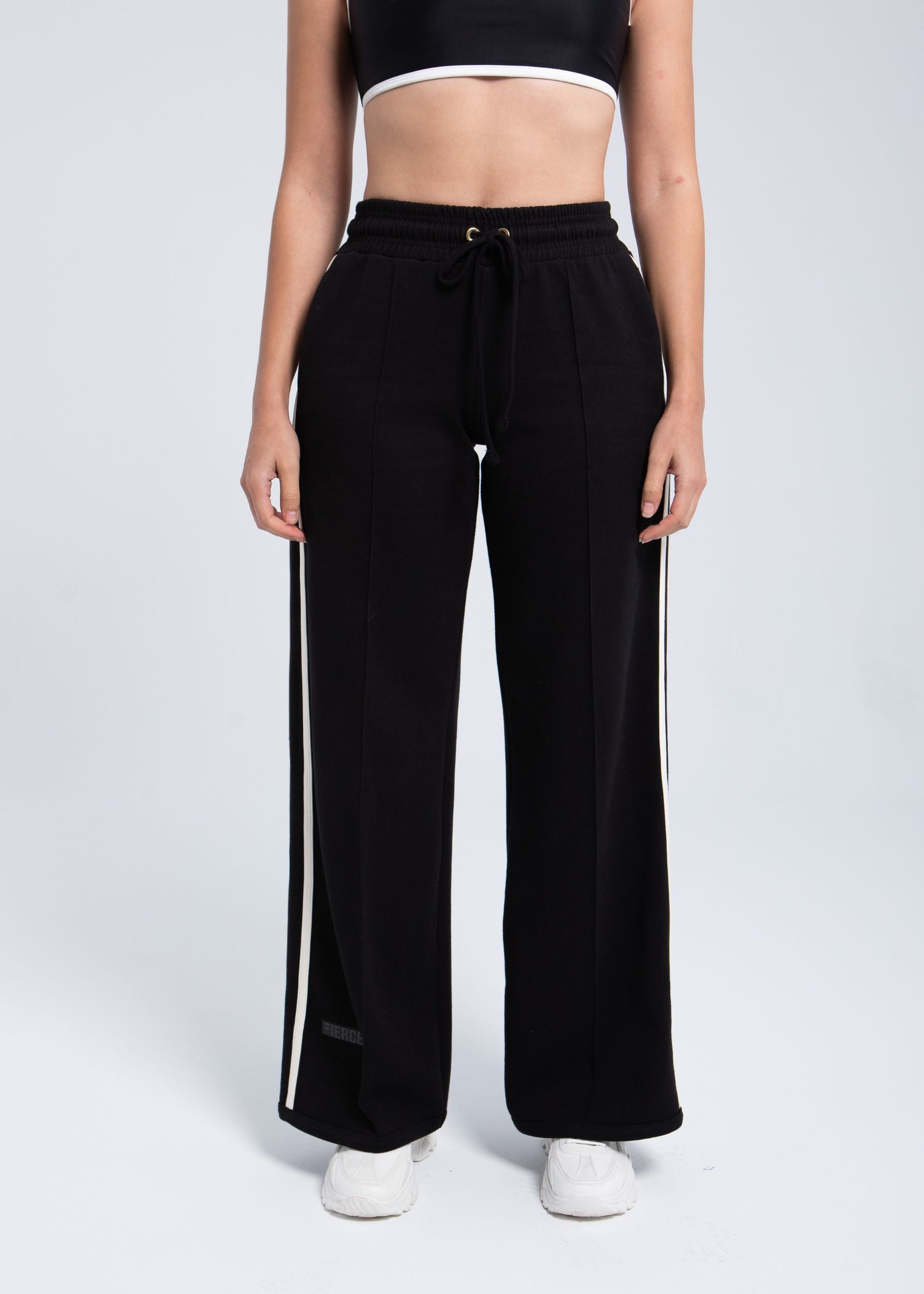 Elite Structured Straight Pant jet black front view
