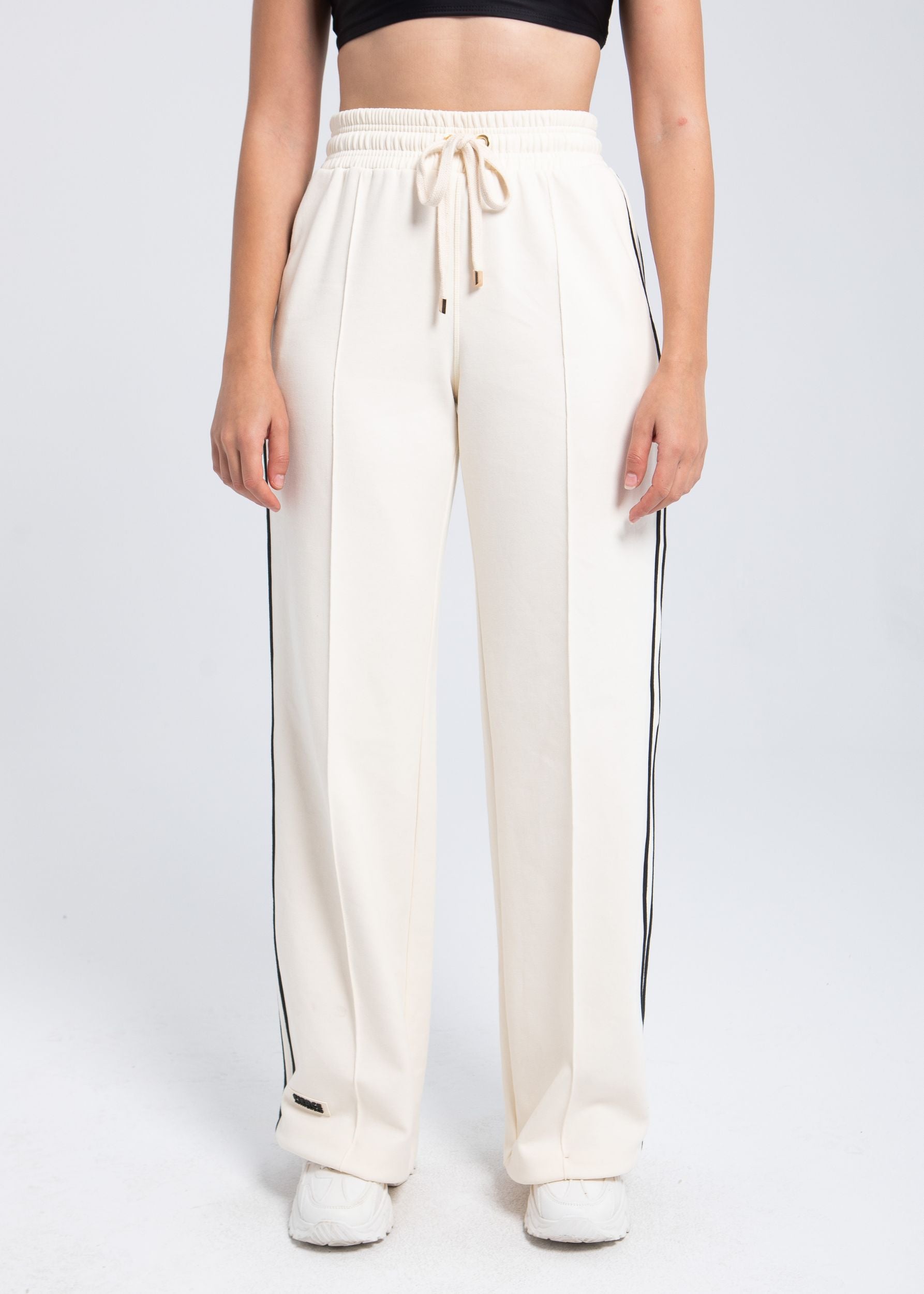 Elite Structured Straight Pant off white front view