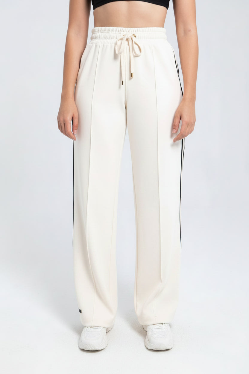 Elite Structured Straight Pant off white front view