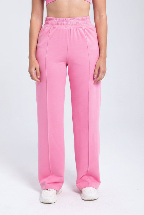 Essential Gray Structured Wide-Leg Fleece Pant | Polished Comfort