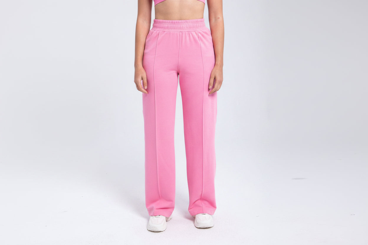 Essential Gray Structured Wide-Leg Fleece Pant | Polished Comfort