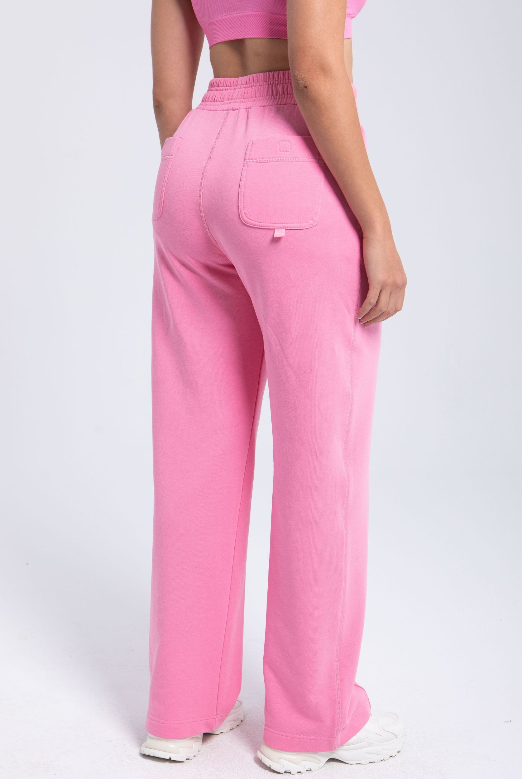 Essential Gray Structured Wide-Leg Fleece Pant | Polished Comfort