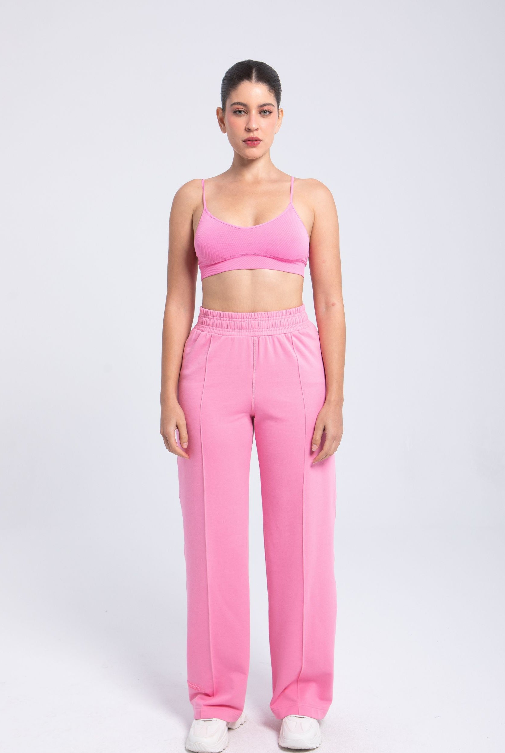 Essential Gray Structured Wide-Leg Fleece Pant | Polished Comfort