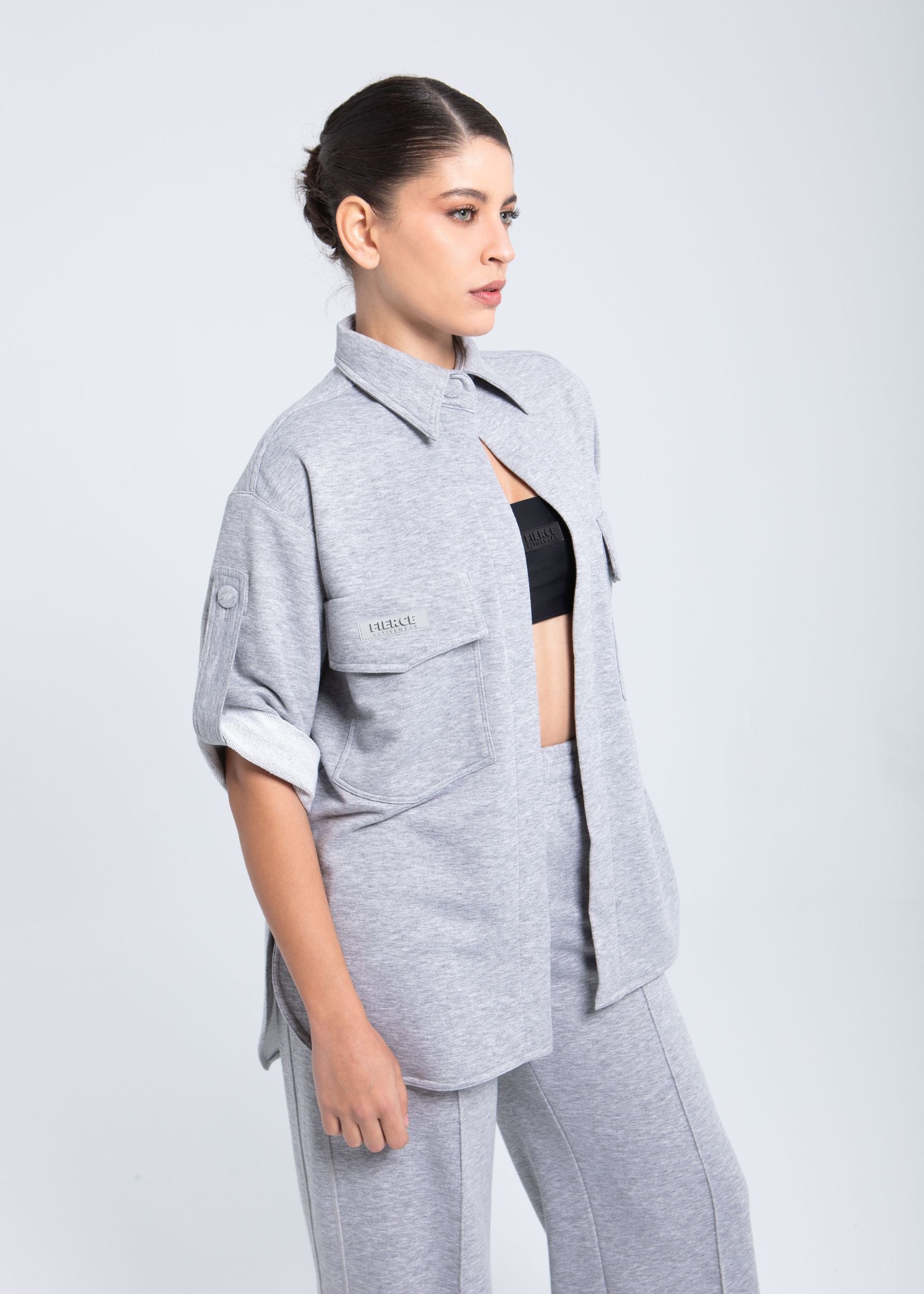 Women’s Fleece Shirt – Custom Sleeve Length, Relaxed Fit | FIERCE ACTIVEWEAR