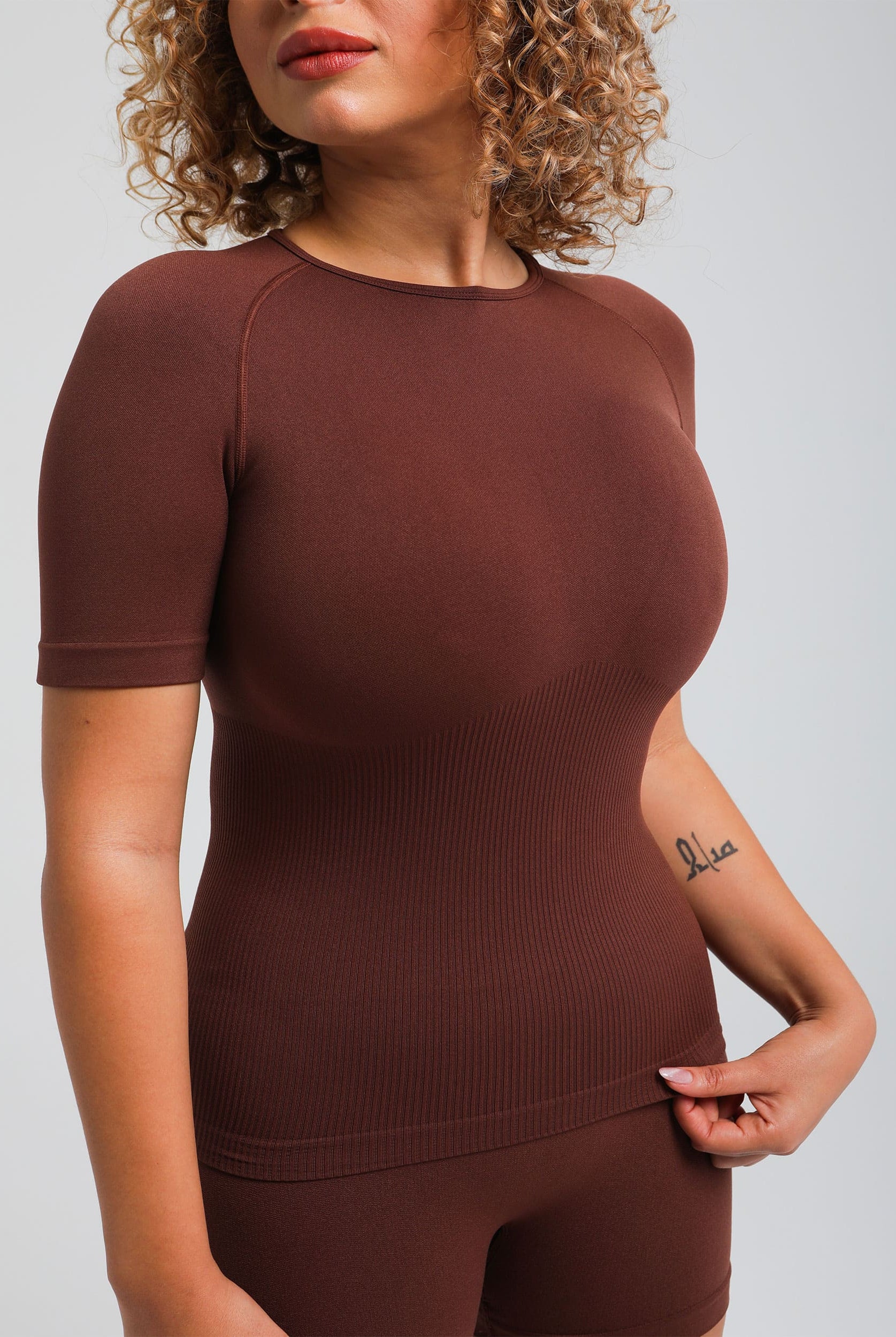 Ultra-soft lightweight T-shirt with stretch—second skin fit