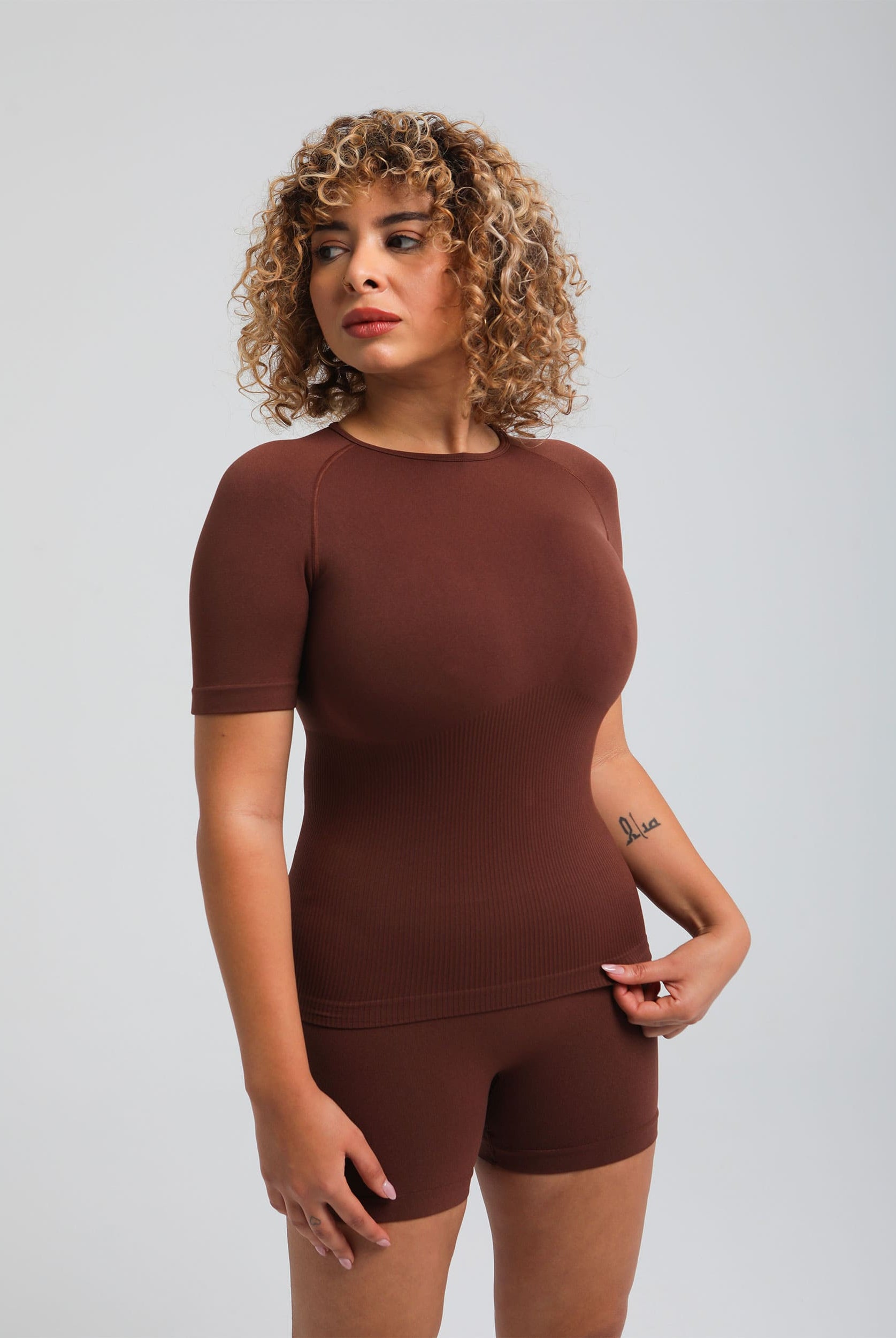 Ultra-soft lightweight T-shirt with stretch—second skin fit