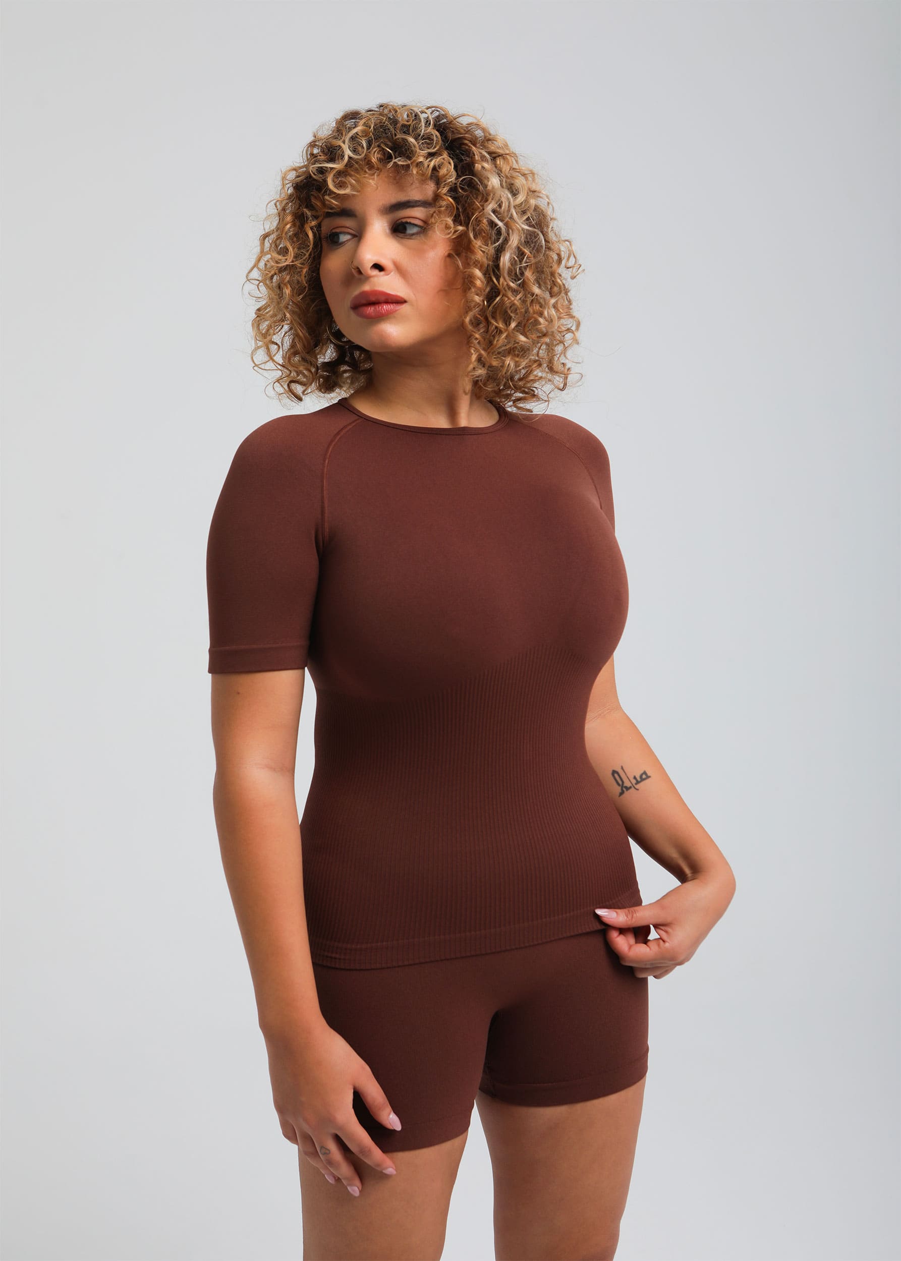 Ultra-soft lightweight T-shirt with stretch—second skin fit
