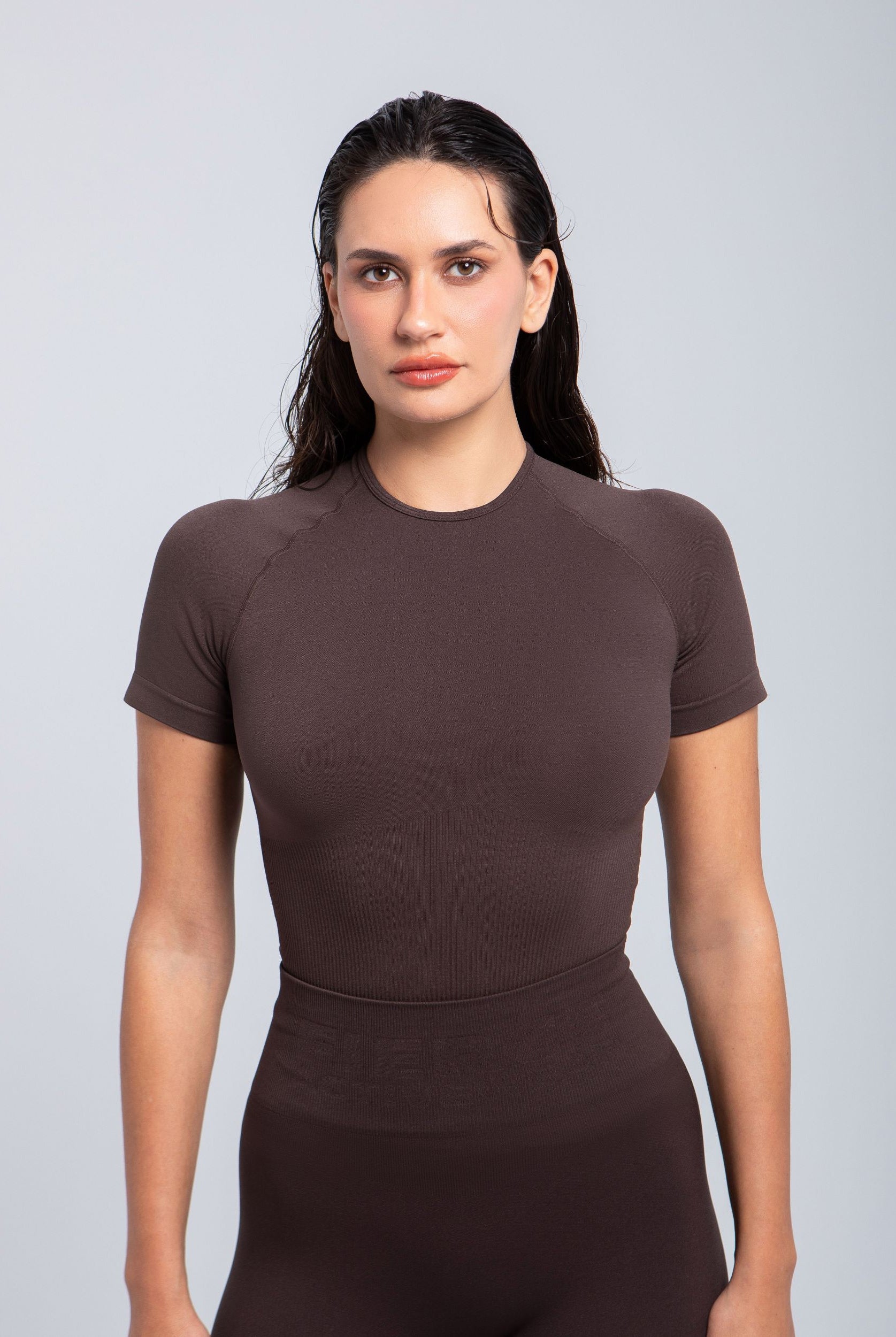 Ultra-soft lightweight T-shirt with stretch—second skin fit