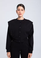 Elite Structured Jacket jet black front view