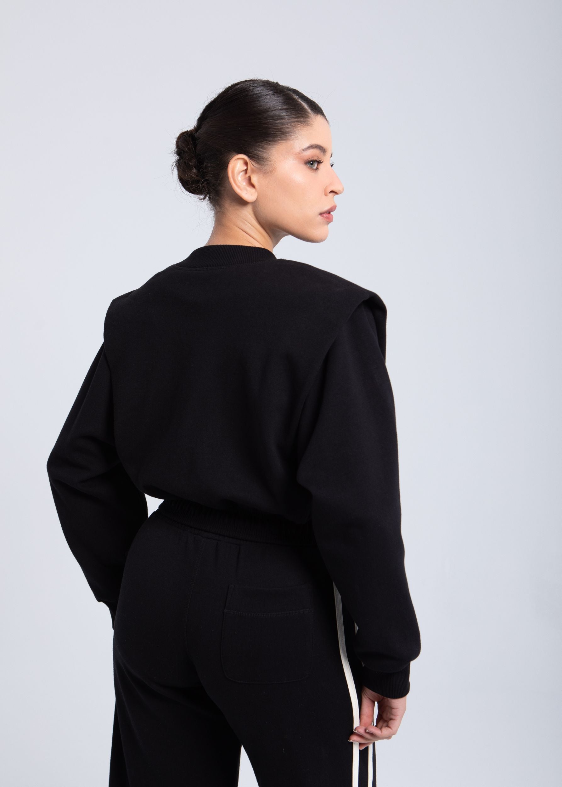 Elite Structured Jacket jet black back view