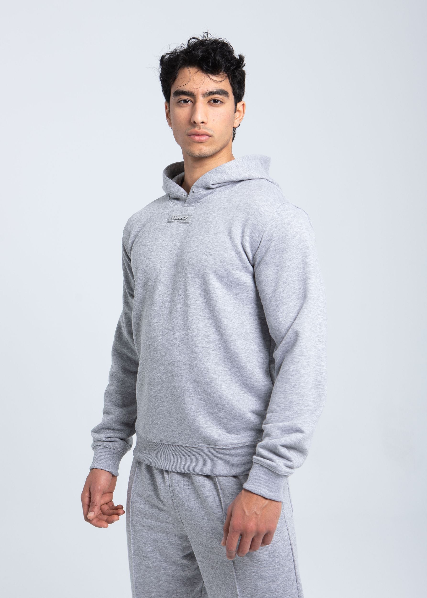 Side view of men’s everyday fleece hoodie