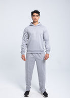 Hoodie styled with matching fleece pants