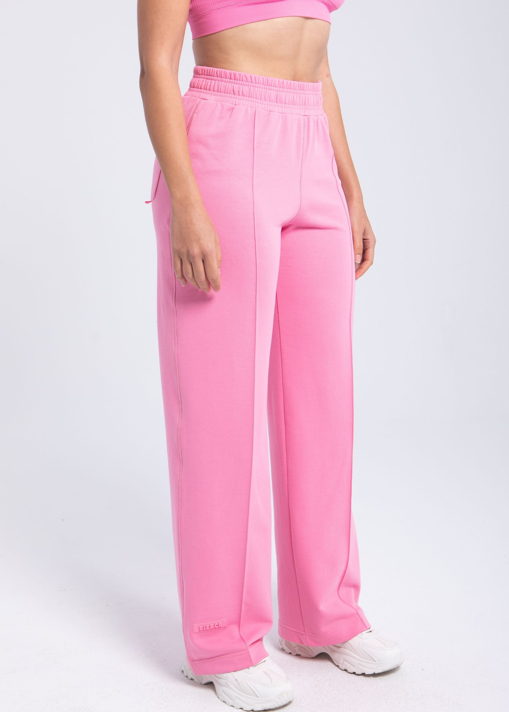 Essential Gray Structured Wide-Leg Fleece Pant | Polished Comfort