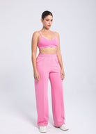 Essential Gray Structured Wide-Leg Fleece Pant | Polished Comfort