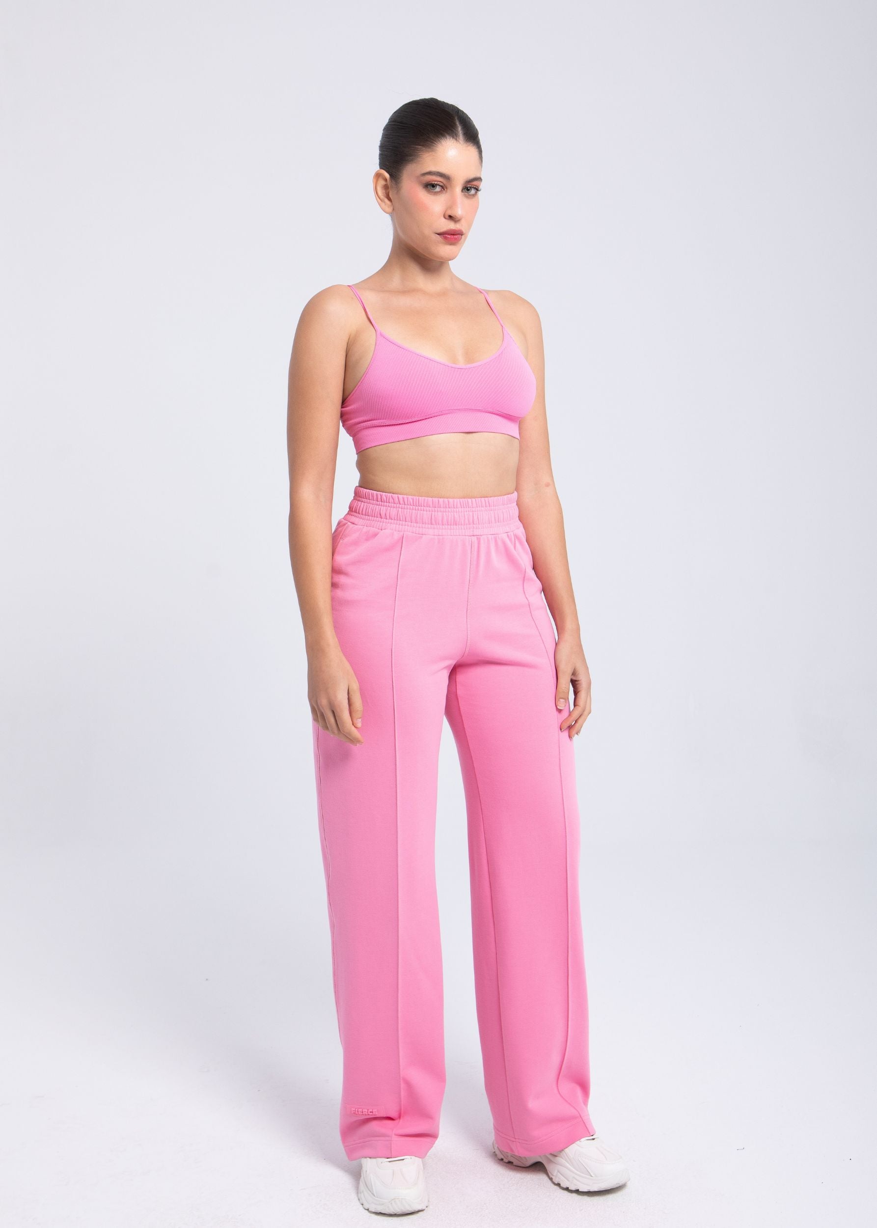 Essential Gray Structured Wide-Leg Fleece Pant | Polished Comfort