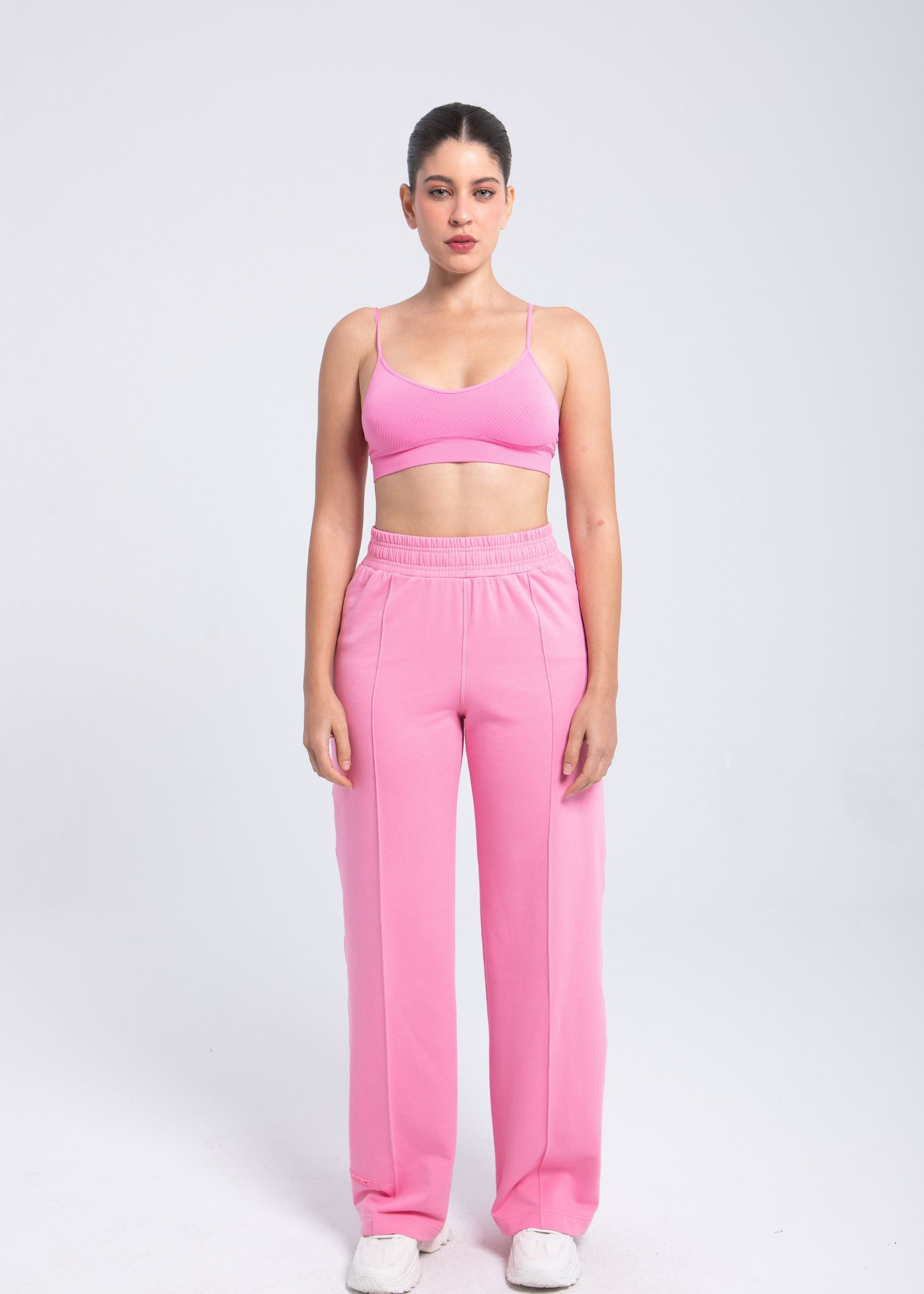 Essential Gray Structured Wide-Leg Fleece Pant | Polished Comfort