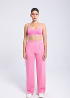 Essential Gray Structured Wide-Leg Fleece Pant | Polished Comfort