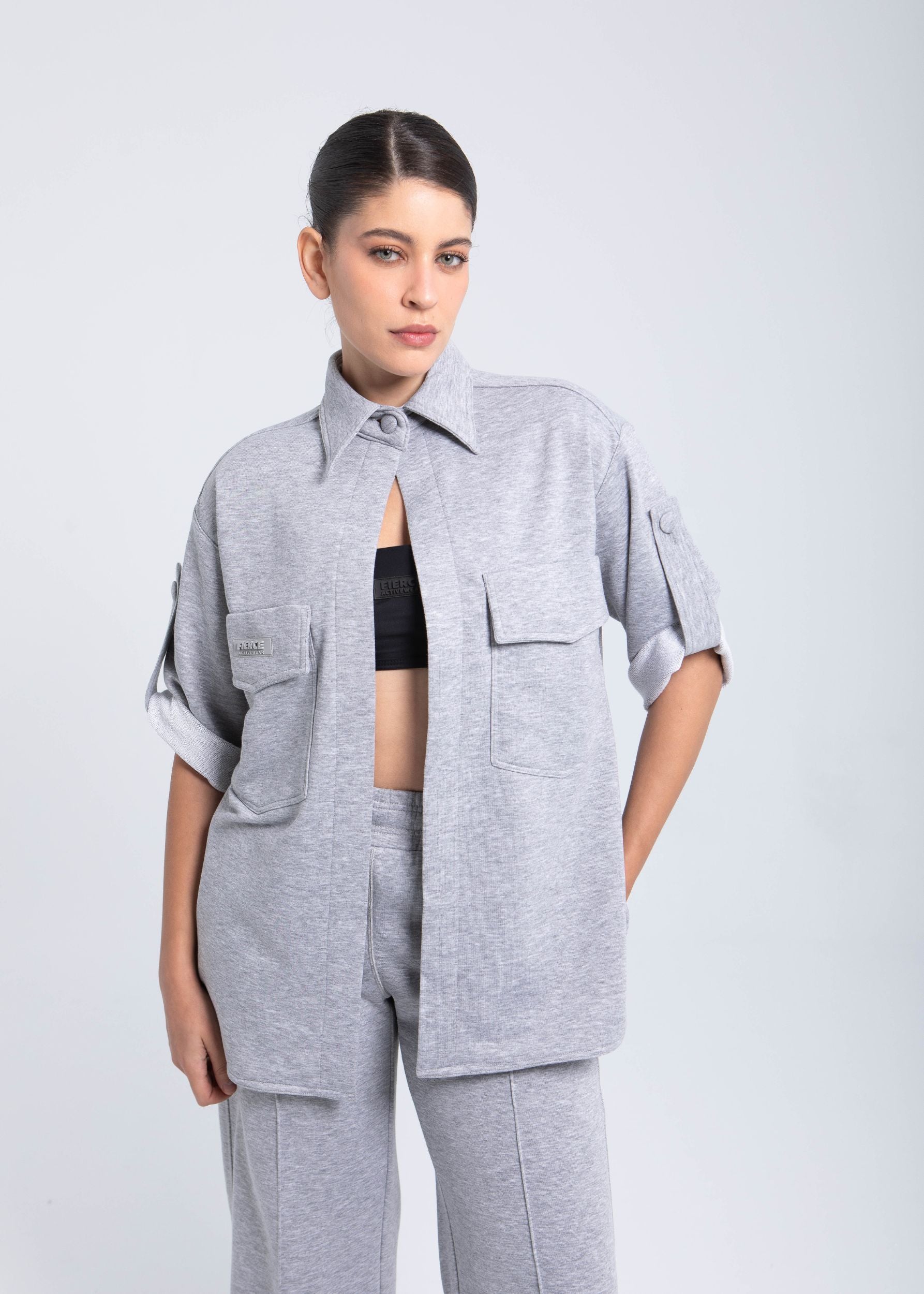 Women’s Fleece Shirt – Custom Sleeve Length, Relaxed Fit | FIERCE ACTIVEWEAR