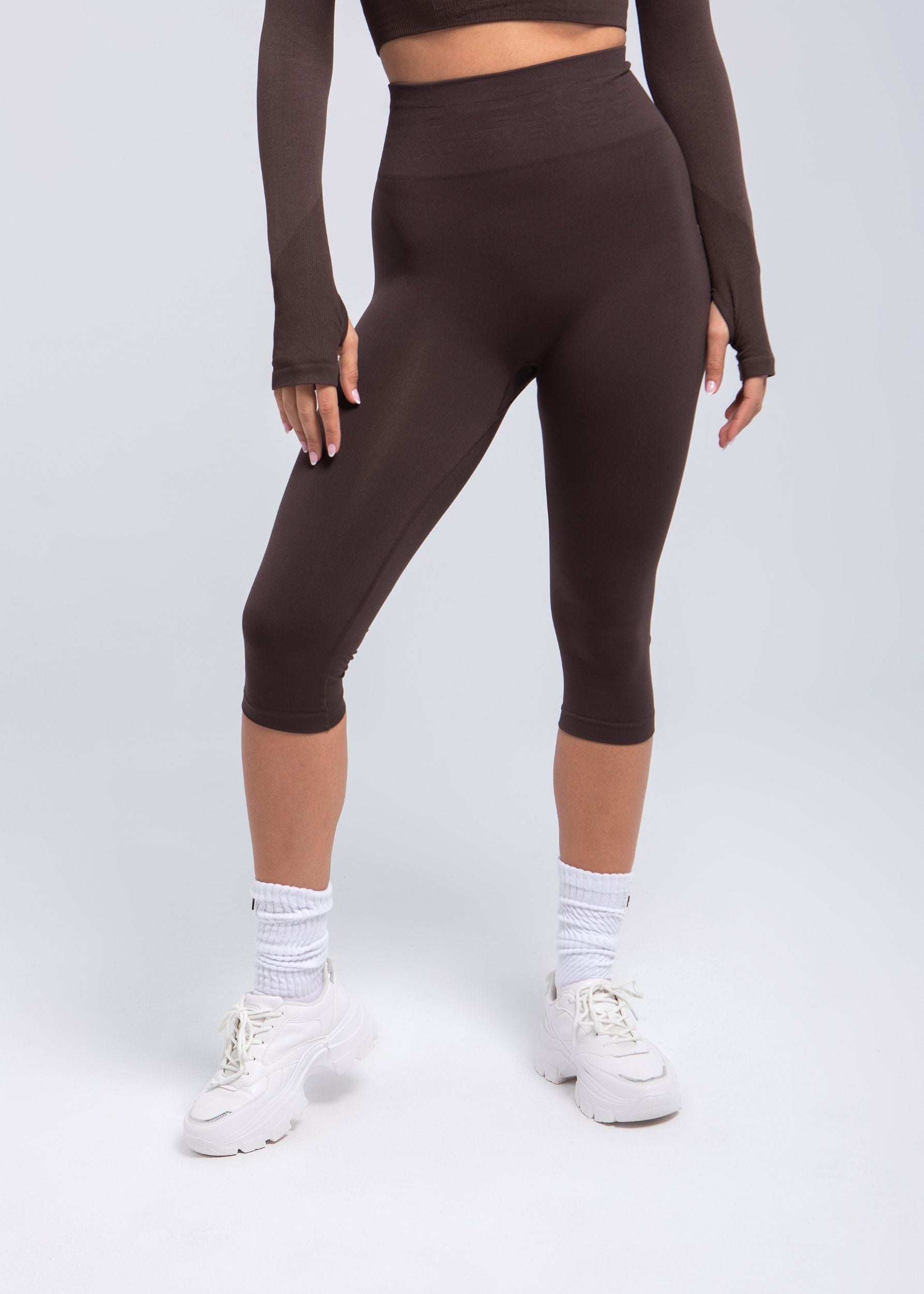 Second Skin Sculpting High-Waist Capri - Espresso