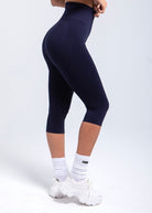 Second Skin Sculpting High-Waist Capri — Navy
