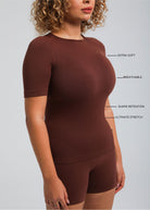 Ultra-soft lightweight T-shirt with stretch—second skin fit