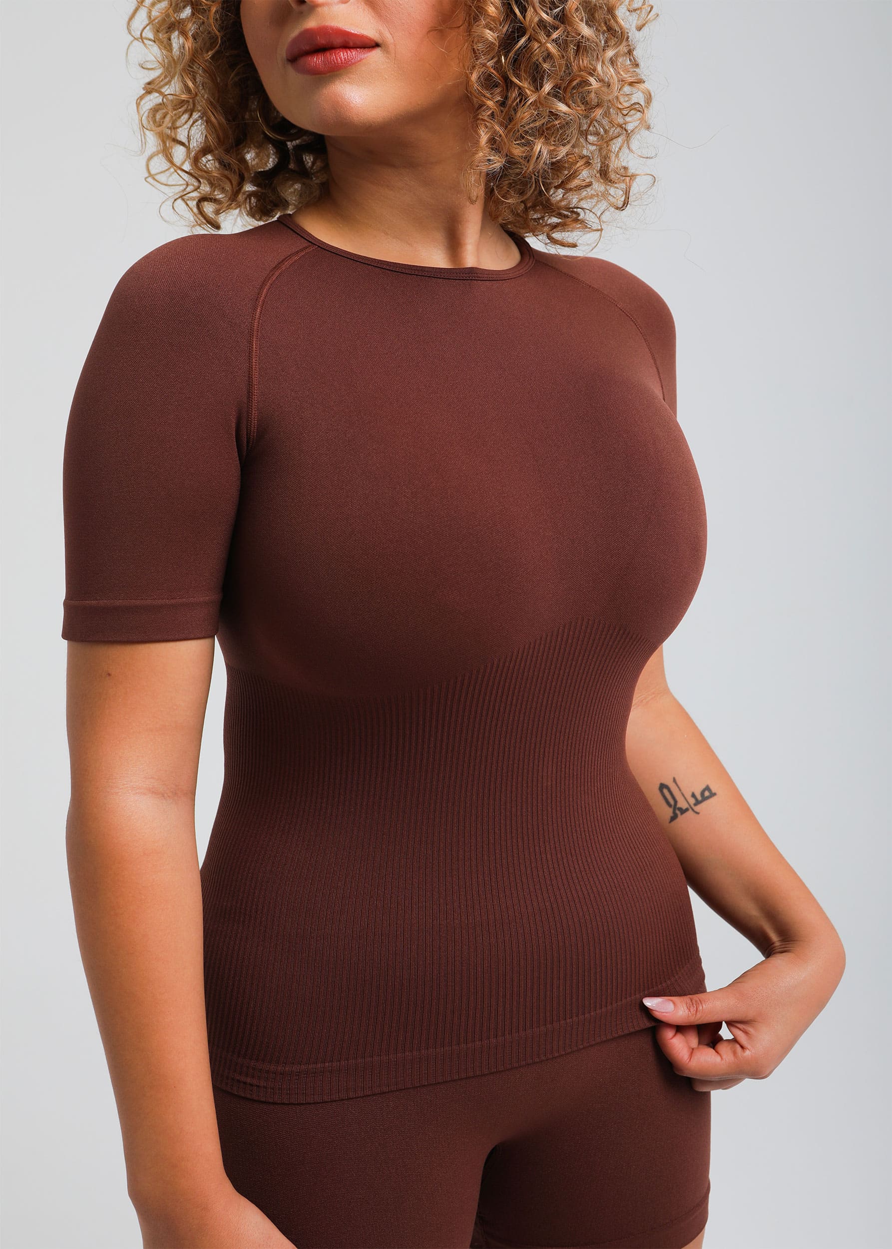 Ultra-soft lightweight T-shirt with stretch—second skin fit