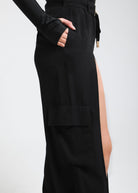 Sheer Cargo Pants with adjustable waist and ankle belts for customizable fit